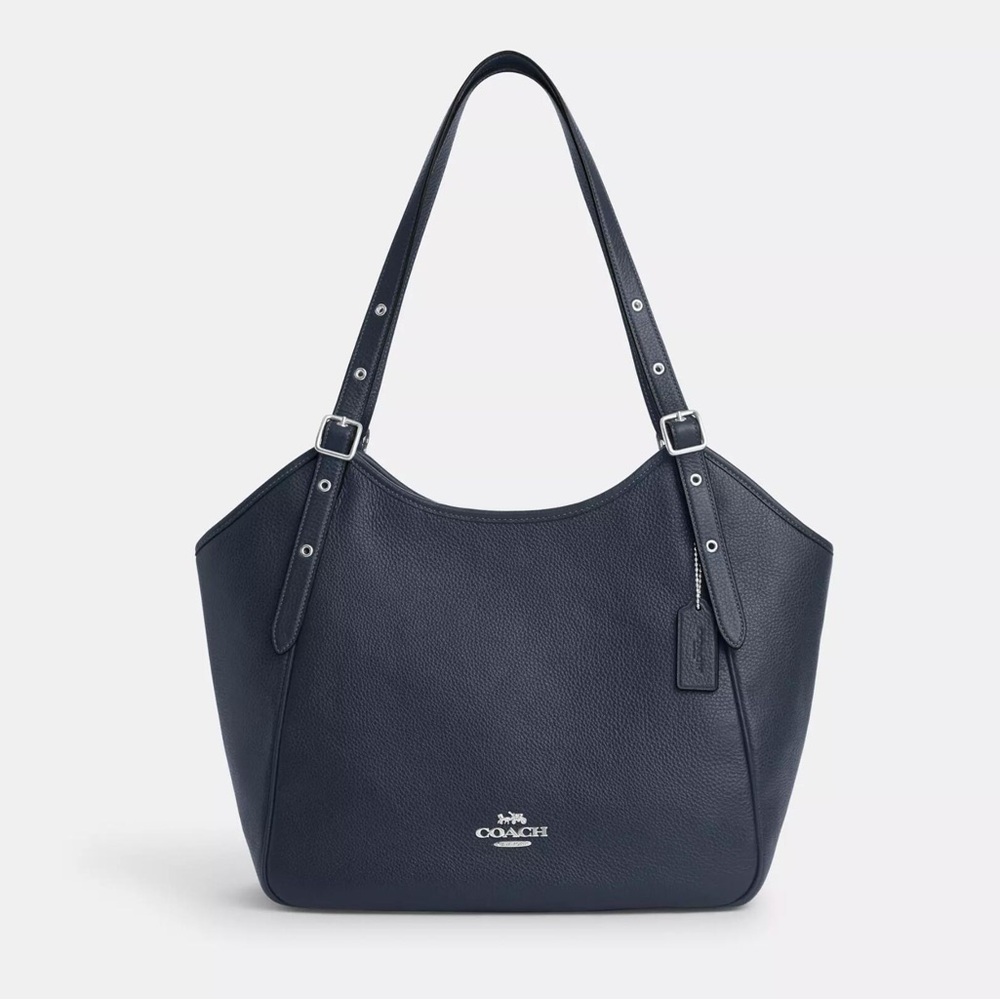 NWT COACH PEBBLE LEATHER MEADOW SHOULDER BAG